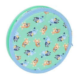 Safta Plumier Escolar Redondo Completo Bluey "Sisters" | Estuche con 18 Accesorios | 21x3,5 cm para Niños +3 Años
