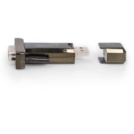 Digitus Convertidor Adaptador USB 2.0 a RS232 Serie DSUB 9M con Chipset FTDI y Cable USB-A de 80cm para PC