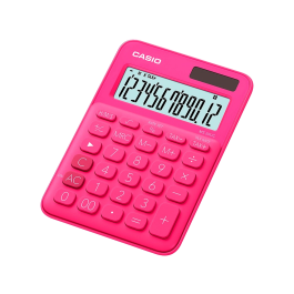 Casio Calculadora Sobremesa MS-20UC Fucsia 12 Dígitos