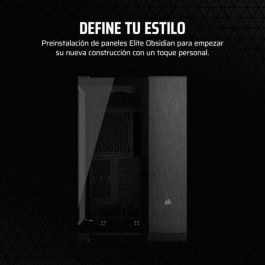 Corsair CC-9011283-WW Caja PC de torre media 6500X, aluminio negro/obsidiana