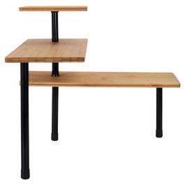Home Deco Factory Estantería Esquina 3 Niveles Bambú Modular Cocina Ahorro Espacio