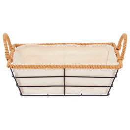 Kinvara Cesta con Asas de Metal Rectangular, 29.5x12.5x19.5 cm, Natural (24 Unidades) Kinvara Cesta con Asas de Metal Rectangular, 29.5x12.5x19.5 cm, Natural (24 Unidades)