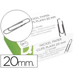 Q-connect Clips niquelados nº1 20 mm caja de 100 unidades Precio: 3.50000002. SKU: B1CEDDET9L