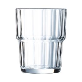 Arcoroc Vasos Bajos Vidrio Noruega 16 cL (Pack 6) Vidrio Templado Transparente Resistente Apilable Apto Microondas