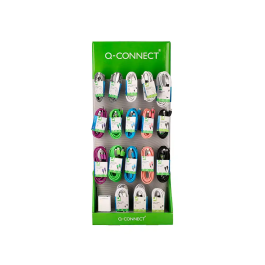 Q-connect Expositor de Mesa para Cables y Cargadores 48 Unidades Surtidas Android iOS