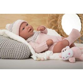 Muñecas Arias Muñeca Reborn Anais 45 cm con Manta y Peluche