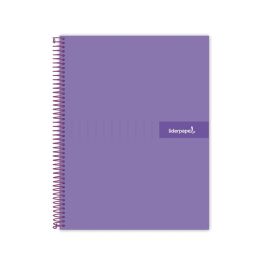 Cuaderno Espiral Liderpapel A5 Micro Crafty Tapa Forrada 120H 90 gr Cuadro 5 mm 5 Bandas6 Taladros Color Violeta