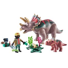 Playmobil Familia De Triceratops 71821 Dinos Juguete Infantil Educativo Con Dinosaurios Y Accesorios