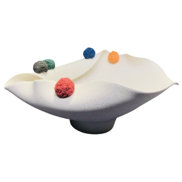 DKD Home Decor Centro de Mesa Urban de Cerámica Blanco Multicolor 38 x 20 x 47 cm