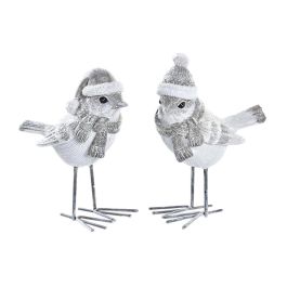 Figura Navidad Moderna DKD Home Decor Gris Blanco 5.5 x 10.5 x 10.5 cm (2 Unidades) Precio: 8.49999953. SKU: B1BZFYY3EH