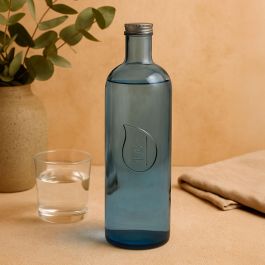 Botella de Agua Versa Azul Vidrio Aluminio 1,6 L 9,8 x 32,5 x 9,8 cm Botella de Agua Versa Azul Vidrio Aluminio 1,6 L 9,8 x 32,5 x 9,8 cm