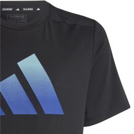 Camiseta de Manga Corta Infantil Adidas Icons Negro 45