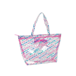 Bolso Mujer Barbie Logomania Transparente Rosa claro 54 x 35 x 17 cm Precio: 11.99000011. SKU: B168BBGWL7
