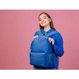 Liderpapel Mochila Core Azul Marino 15L con Compartimento Lateral Elástico 400x125x300 mm