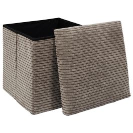 Caja-Puf Plegable Scott Taupé Home Deco Factory Precio: 18.58999956. SKU: B1GKYMC3E7