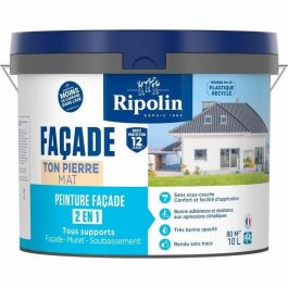 Ripolin 474647 Pintura Fachada Clásica 2 en 1, Tono Piedra Mate, 10 L Precio: 114.49999979. SKU: B1GDSXL6WD