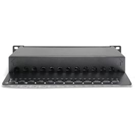 Digitus Panel de Parcheo Cat.6A Blindado, 12 Puertos, 10 Pulgadas, Negro