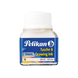 Pelikan Tinta China Blanca en Bote de 10 ml para Dibujo y Pintura