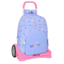 Mochila Escolar con Ruedas Benetton Lila Lila 30 x 46 x 14 cm Precio: 65.68999976. SKU: B16H57A7ZS