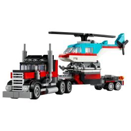 LEGO Creator Camión Plataforma con Helicóptero 31146 Juego de Construcción con 270 Piezas para Niños a partir de 7 años