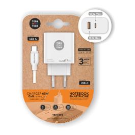 Cargador de Pared + Cable USB-C Tech One Tech TEC2273 Blanco 65 W Precio: 27.69000058. SKU: B1758FE2HV