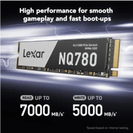 Lexar NQ780 LNQ780X001T-RNNNG SSD Interno 1TB PCIe Gen 4x4, NVMe, 7000/6000MB/s Lectura/Escritura para Ordenador y Portátil Precio: 73.59000022. SKU: B1ET3NW9YV