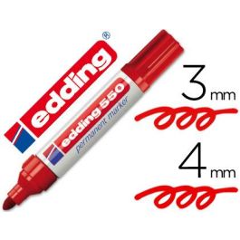 Rotulador Edding Punta Fibra Permanente 550 Rojo N.2 Punta Redonda Recargable 10 unidades Precio: 28.88999993. SKU: S8421314