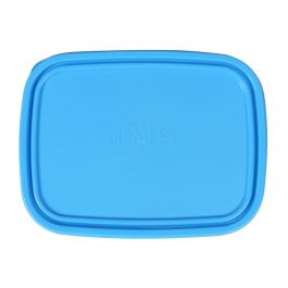 Duralex Fiambrera Rectangular Freshbox 1.1L Tapa Azul - 14 x 19 x 7 cm (6 Unidades)