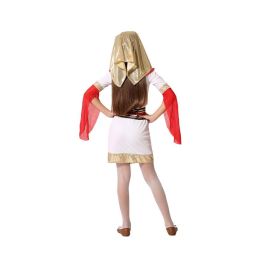 Disfraz Egipcia Niña Infantil Blanco 5-6 Años Carnaval Fiesta Temática Historia Polyester