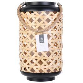 Home Deco Factory Farolillo Mirage Diámetro 21 cm Altura 38.5 cm Material Trenzado Iluminación Tenue