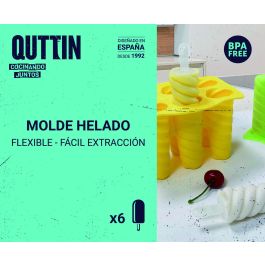 Quttin Molde 6 Helados Espiral de Silicona 12 cm Ancho x 15 cm Alto x 15 cm Largo