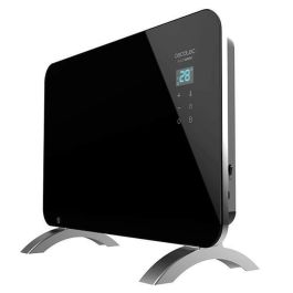 Cecotec Ready Warm 6670 Convector Eléctrico Cristal Negro 1000W WiFi SmartControl IP24 Baño Termostato Programable Seguridad Bloqueo Niños