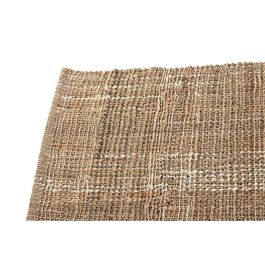 DKD Home Decor Alfombra de Yute Estilo Boho Color Natural 230 x 160 cm. Con Base Antideslizante, Densidad 2200 gsm.