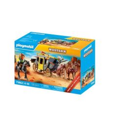 Playmobil Diligencia del Salvaje Oeste Western, Juguete de Construcción de Plástico para Niños de 3 Años en Adelante