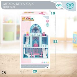 Woomax Castillo de Madera 37x15x53.5 cm - Juego Simbólico Infantil +3 Años - Material: Madera y MDF Woomax Castillo de Madera 37x15x53.5 cm - Juego Simbólico Infantil +3 Años - Material: Madera y MDF
