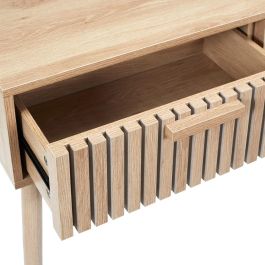 Klaus Consola con 2 Cajones de Almacenamiento - Mueble Recibidor Colección Natural, Madera MDF y Patas Pino 100x35x80 cm