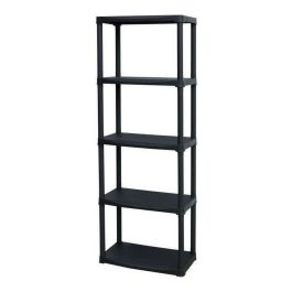 TOOD Estante de Resina 5 Estantes Negro - Altura 176 cm Ancho 60 cm - Fácil de Limpiar y Apto para Interior/Exterior Precio: 48.59000025. SKU: S7107890