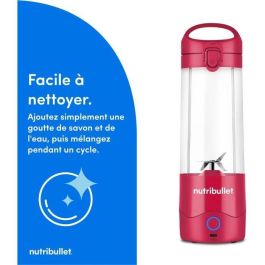 NutriBullet NBP003MA Licuadora Portátil, 70W, 0.475L, Magenta, 1 Botella Incluida