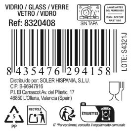 Jarra de vidrio con tapa Chrystie 1000 ml - Inde (12 Unidades) Jarra de vidrio con tapa Chrystie 1000 ml - Inde (12 Unidades)