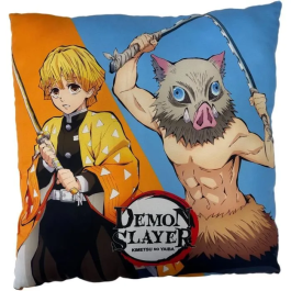 Demon Slayer Cojín Doble Cara Cuadrado Tanjiro y Amigos Microfibra 40x40 cm AAAXE35020