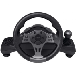 Trust Gaming Volante con Pedales MOVI GXT 289 25122 para PC y Consola Xbox Series X/S, Switch y PS4, con Vibración y 270 grados de Rotación