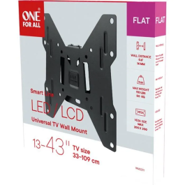 One For All WM2211 Soporte de Pared para TV de 33 a 102 cm (13-40"), VESA 75x75-200x200, Max 50kg, 14mm Pared