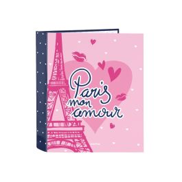 Carpeta de anillas Safta Paris Rosa Azul marino A4 27 x 33 x 6 cm Precio: 5.50000055. SKU: B17V4DLVL7