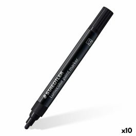 Rotulador permanente Staedtler Lumocolor Negro (10 Unidades)