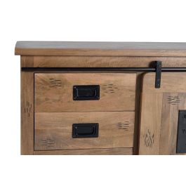 Giner y Colomer Aparador Industrial Madera de Mango Metal Natural 80 x 165 x 45 cm