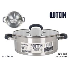 Cacerola de Acero Inoxidable Quttin 24 cm 4L con Tapa (4 Unidades) Precio: 91.50000035. SKU: B1HWXLK7AA