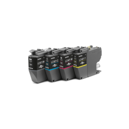 BROTHER Pack de 4 cartuchos de tinta negro, cian, magenta y amarillo LC421VAL para DCP-J1050DW / DCP