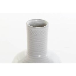 DKD Home Decor Jarrón Decorativo Scandi Blanco de Cerámica Colección Outing 20.5 cm Alto x 13.5 cm Ancho Pack 2 Unidades