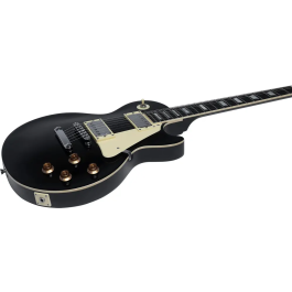 EKO Guitarra Eléctrica LS300 Tipo LP Les Paul Negra 6 Cuerdas Cuerpo Álamo Mástil Arce Diapasón Laurel Pastillas Humbucker