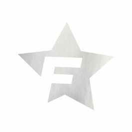 Foliatec FO33974 Pegatina Adhesiva Coche Diseño F-Star Plata 39x41cm, PVC Alto Rendimiento UV, Resistente a Intemperie y Lavado, Incluye Escobilla